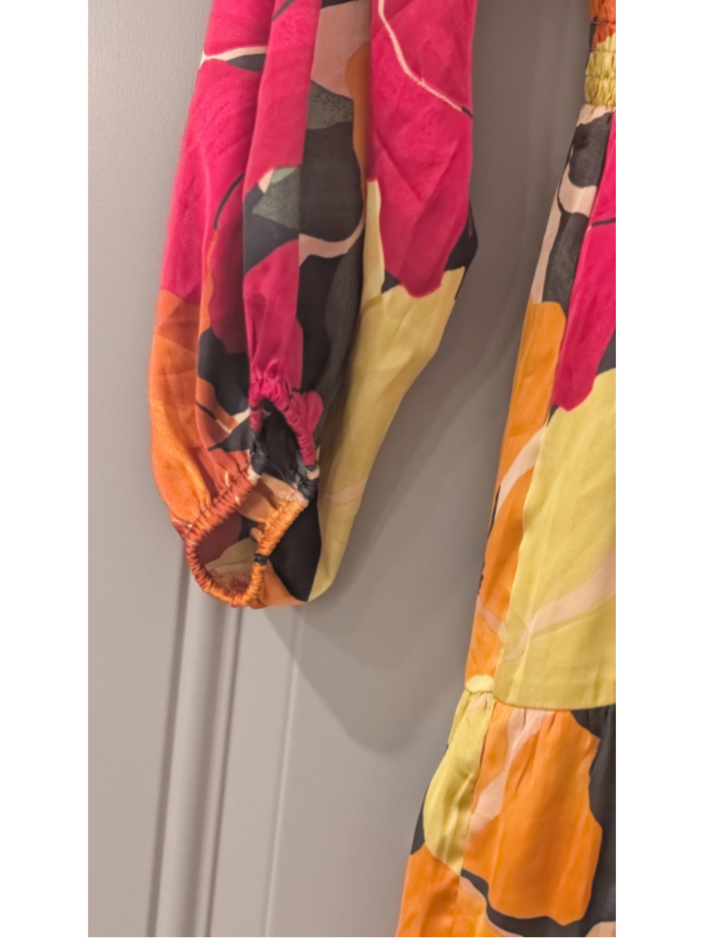 Women's Dress Forum Floral Maxi Dress Size M Orange Pink - Picture 4 of 12